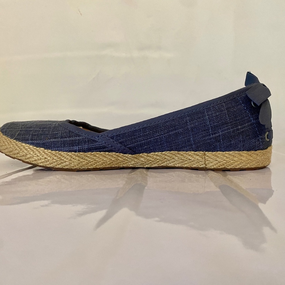 UGG Australia Women Idah Cotton Denim Bow Flat